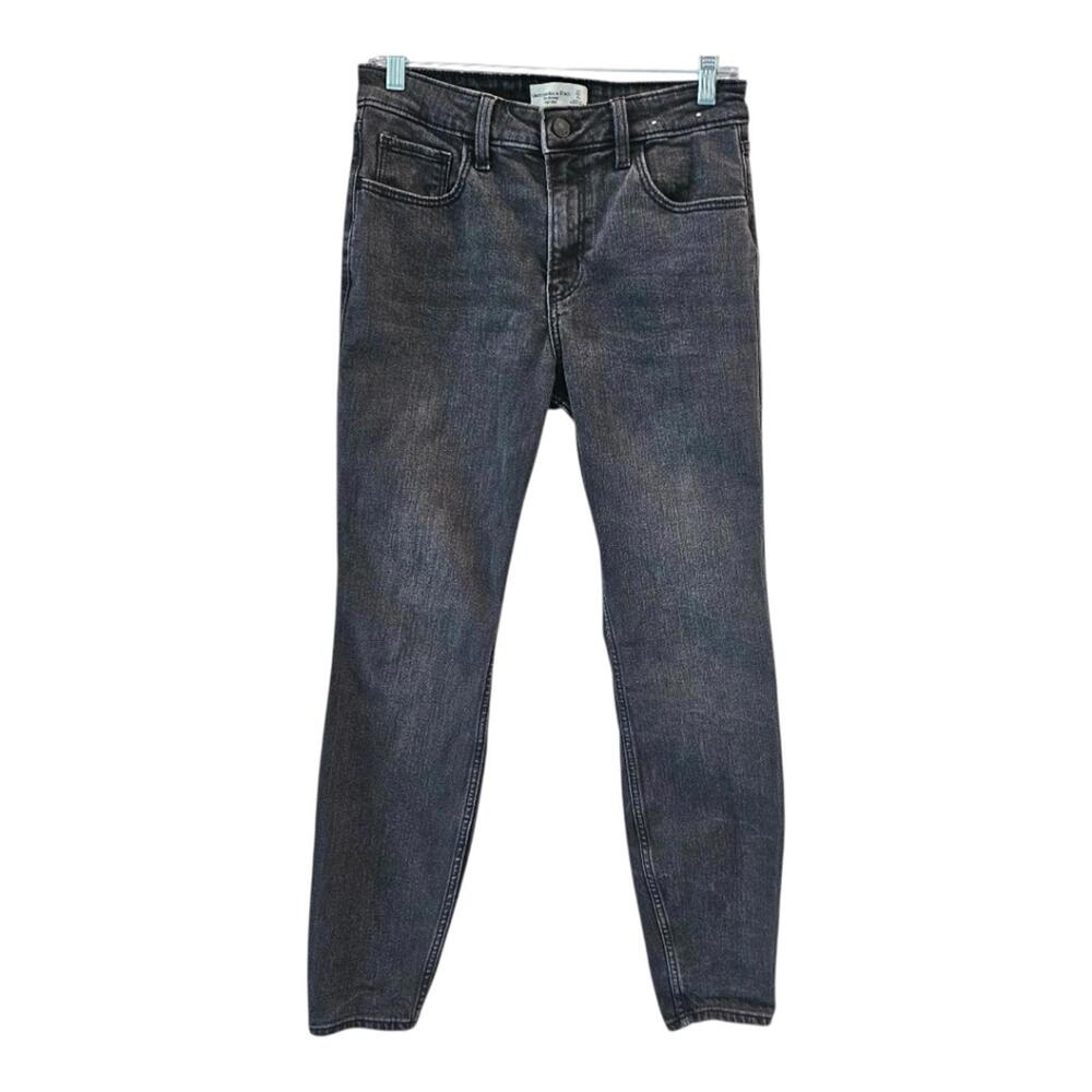Abercrombie & Fitch High Rise Black The Skinny Jeans Women’s Size 27/4R Stretch